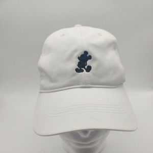 Disney Parks Nike Golf White Mens Baseball Cap Hat White and Black
